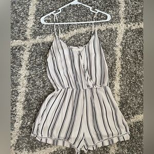 2 FOR $10 SALE - Striped black and white romper